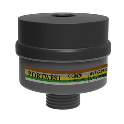 Portwest P976 - ABEK2P3 Combination Filter Universal Thread (Pk4)  Black