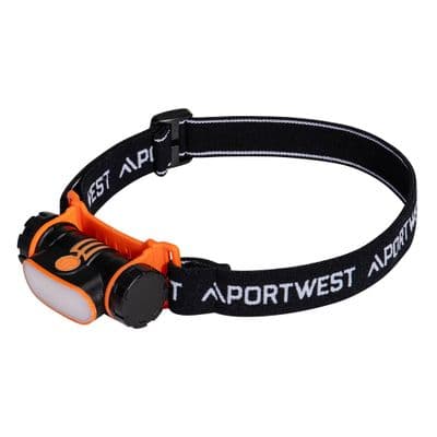 Portwest PA70 - USB Rechargeable LED Head Light  Black