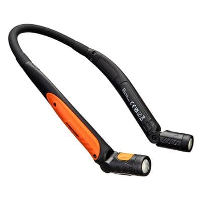 Portwest PA73 - USB Rechargeable LED Neck Light  Black/Orange