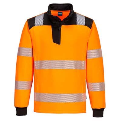 Portwest  PW3 Hi-Vis 1/4 Zip Sweatshirt