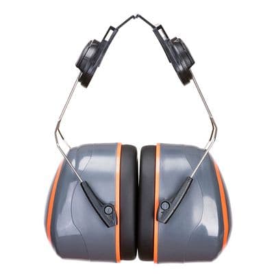 Portwest PW62 - HV Extreme Ear Defenders High Clip-On  Grey/Orange