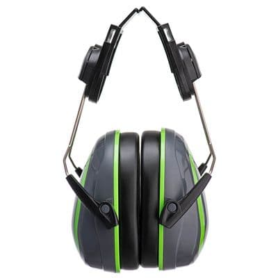 Portwest PW75 - HV Extreme Ear Defenders Low Clip-On  Grey/Green