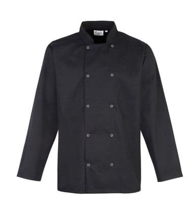 Premier Chef's Studded front long sleeve jacket