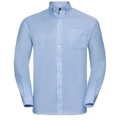 Russell Collection Men's Long Sleeve Oxford Shirt