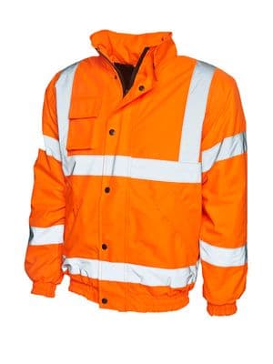 Uneek Hi Vis Safety Bomber Jacket