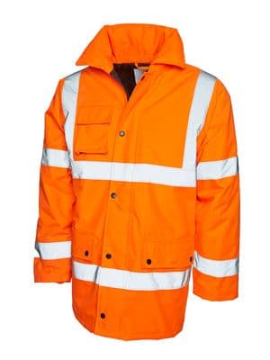Uneek Hi Vis Safety Motorway Jacket