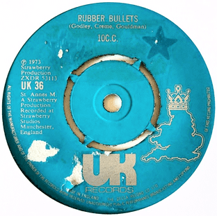 10cc - Rubber Bullets (7") (VG-/EX)