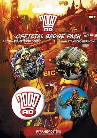 2000AD - 4 Badge Pack