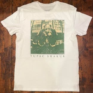 2PAC Tupac Shakur Single Sided White T-shirt - L (ts0416)