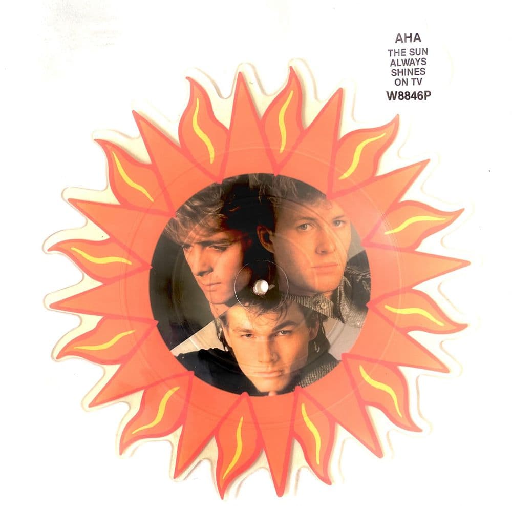 AHa The Sun Always Shines On T V 7 Shaped Picture Disc EX/NM