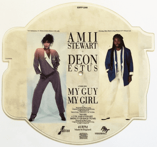AMII STEWART/DEON ESTUS - My Guy My Girl (7") (Shaped Picture Disc) (EX/EX)