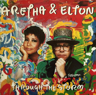 Aretha Franklin & Elton John - Through The Storm (12") (G+/VG)