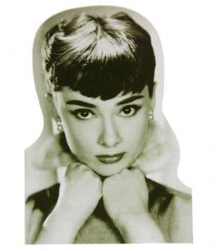 Audrey Hepburn - Black & White Portrait (Sticker)