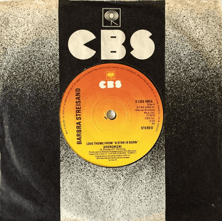 Barbra Streisand - Love Theme From "A Star Is Born" (Evergreen) (7") (VG+/G+)