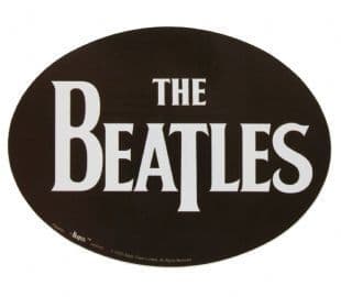 Beatles (The) - Drop T Logo White On Black (Sticker)