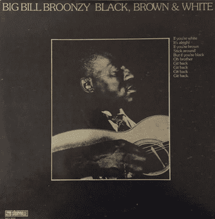 Big Bill Broonzy - Black, Brown & White (LP) (EX/VG-EX)