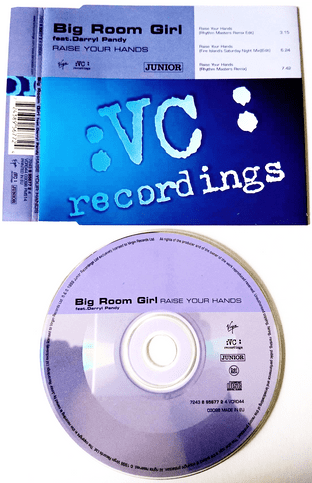 Big Room Girl ft Darryl Pandy - Raise Your Hands (CD Single) (VG/VG)