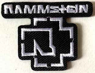 Black/White Rammstein Iron-On/Sew On Patch (pa331)