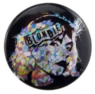 Blondie - Debbie Harry Glitter/Punk Style Logo (25mm Button Badge)