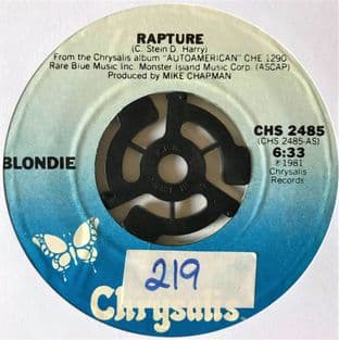 Blondie - Rapture (7") (VG-/NM)