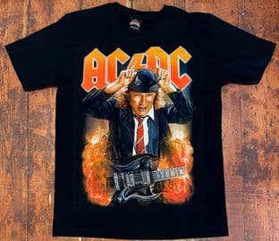 BNWT Rock@Tees AC/DC Angus Young Double Sided T-shirt XL (ts0337)