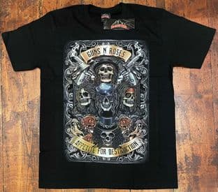 BNWT Rock@Tees Guns 'N' Roses Appetite Tour 1988 Double Sided T-shirt XL (ts0551)