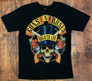 BNWT Rock@Tees Guns 'n Roses NightRain Double Sided T-shirt L (ts0356)