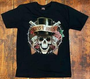 BNWT Rock@Tees Guns 'n Roses Slash Skull Double Sided T-shirt XL (ts0359)