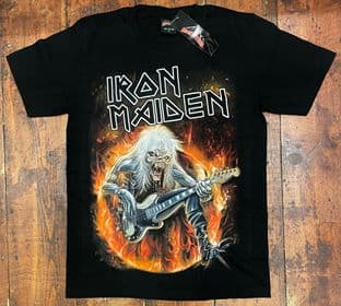 BNWT Rock@Tees Iron Maiden Eddie Playing Guitar Double Sided T-shirt XL (ts0423)