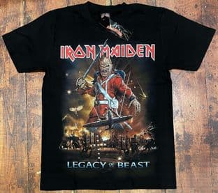 BNWT Rock@Tees Iron Maiden - Legacy Of The Beast V2 Double Sided T-shirt M (ts0558)