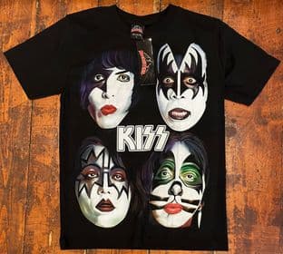 BNWT Rock@Tees Kiss Band Faces Double Sided T-shirt L (ts0349)