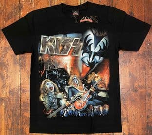 BNWT Rock@Tees Kiss Glitter Logo And Band Double Sided T-shirt 2XL (ts0548)