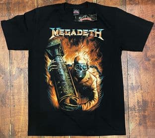 BNWT Rock@Tees Megadeth - Arsenal Of MegadethDouble Sided T-shirt M (ts0572)