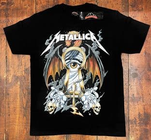 BNWT Rock@Tees Metallica Eye Through Keyhole Double Sided T-shirt M (ts0380)