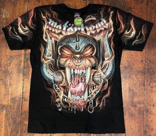 BNWT Rock@Tees Motorhead Glow In The Dark Double Sided T-shirt M (ts0458)