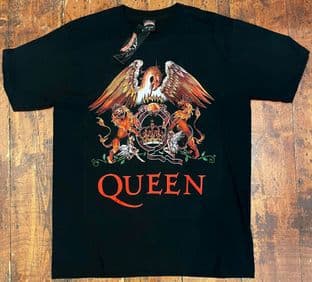BNWT Rock@Tees Queen Coat Of Arms Double Sided T-shirt Medium (ts0332)