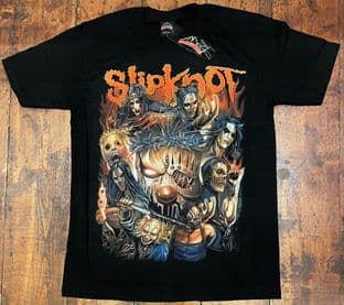 BNWT Rock@Tees Slipknot Multi Faces Double Sided T-shirt Large (ts0384)