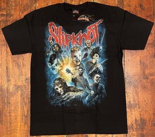 BNWT Rock@Tees Slipknot Red Logo & Band Double Sided T-shirt M (ts0552)