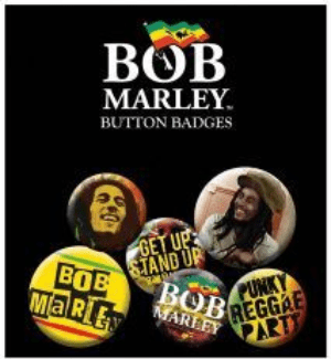 Bob Marley - Official Button Badge Set #2