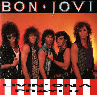 Bon Jovi - Livin' On A Prayer (7") (EX/EX-)