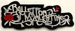 Bullet For My Valentine Logo/Rose Iron-On/Sew On Patch (pa349)
