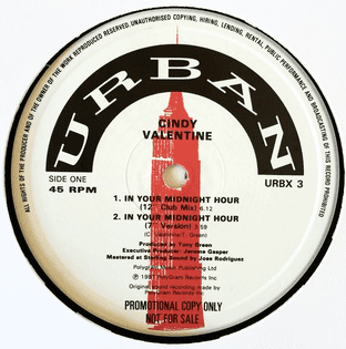 Cindy Valentine - In Your Midnight Hour (12") (Promo) (G-/M)