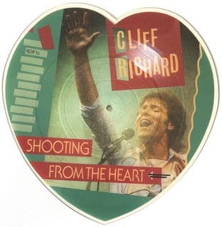 Cliff Richard - Shooting From The Heart (7") (Shaped Picture Disc) (EX/NM)