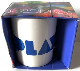 Coldplay Blue Logo On White MUG (11oz) (Brand New In Box) (mug224)