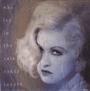 Cyndi Lauper - Who Let In The Rain (7") (VG+/VG+)