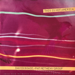 David Bowie/Pat Metheny Group - This Is Not America (7") (VG+/VG)