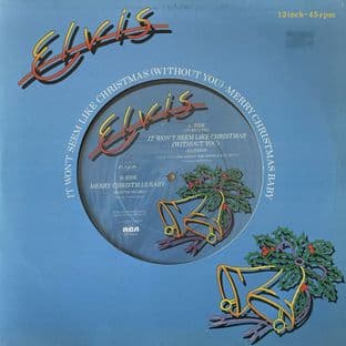 Elvis Presley - It Won't Seem Like Christmas (Without You) (12") (VG/VG-)