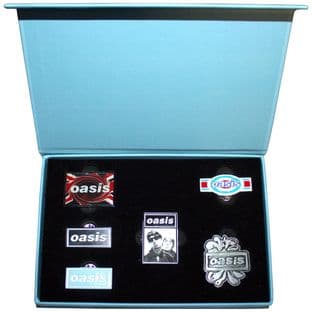 Enamel 6 Pin Badge Set: Oasis: Logos (Box3) (New)