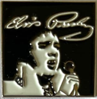 Enamel Pin Badge: Elvis Presley (Black Background) (New) (EPB16)