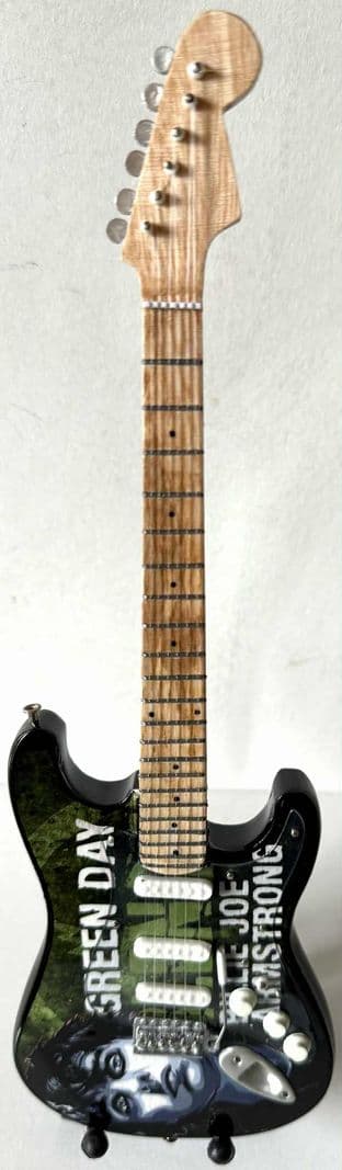 Green Day - Billie Joe Armstrong Miniature Wooden 1:4 Scale Guitar With Stand (New/Box)